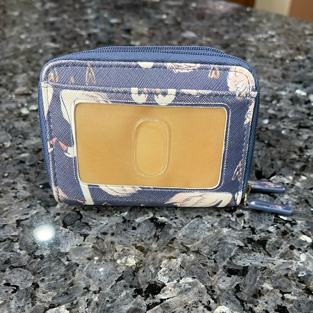 Buxton Blue Swan Wallet with RFID Protection